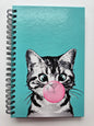 Bubble Gum Cat Spiral Journal- Kids Mystery Box